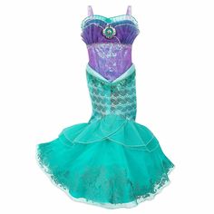 the little mermaid costume is ready to be worn