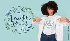 Bride German quote t-shirt design Bride Quotes, Cool Wedding, German Quotes, Floral Decorations, Quote Shirt