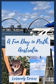 a collage of photos with the words a fun day in peth, australia