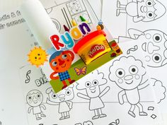 children's coloring pages with cartoon characters on them