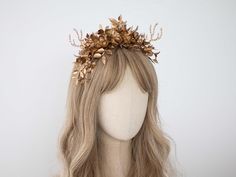 This beautiful antler headband is a lovely accessory, perfect for a party or photo-shooting session. Our stunning faux flowers look like the real. Head circumference:  one size fits all (adjustable) / fits adults and older children Deer Antler Headband, Faun Costume, Cosplay Headpiece, Fairy Flower Crown, Headband With Flowers, Deer Antlers Headband, Gold Deer, Antler Headband, Reindeer Headband