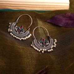 Indian oxidised multicolor Stone pearl hoop Earring ethnic | Etsy Festive Fusion Style Hoop Earrings, Festive Fusion Hoop Earrings, Festive Multicolor Hoop Earrings, Elegant Multicolor Earrings With Oxidized Finish, Multicolor Temple Jewelry Earrings For Festival, Festive Multicolor Hoop Earrings With Latkans, Fusion Style Drop Earrings For Festivals, Elegant Handmade Multicolor Chandbalis, Elegant Multicolor Handmade Chandbalis