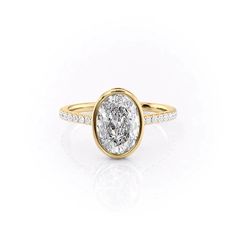 The Pave Charlotte YG OV Oval Engagement Ring Settings, Colored Engagement Rings, Lab Diamond Engagement Ring, Pave Band, Rose Gold Wedding Bands, Engagement Rings Round, Yellow Gold Setting, Hidden Halo, Engagement Rings Oval