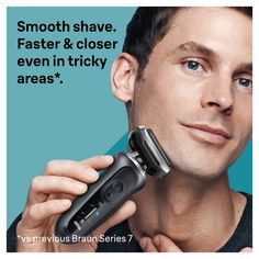 Braun Series 7 7171cc electric shaver for men delivers a close shave faster, thanks to the floating 360 degrees Flex Head that adapts to your contours for an extremely close shave, even in tricky areas. To easily customize your shave, select Turbo mode for an extra fast shave, Gentle mode for a gentle shave on sensitive skin, or Standard mode for a balanced shave. Easily upgrade your shaver with different attachments for all your grooming needs. Includes a SmartCare center for a shaver like new, Shaver For Men, Holiday Gifts For Men, Shaving Kit, Electric Shaver Men, Smooth Shave, Electric Razor, Close Shave, Male Grooming, Face Contouring