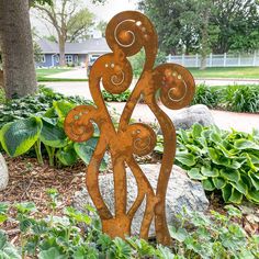 Fiddlehead Ferns - Garden Stake Image 1 Fiddlehead Ferns, Ferns Garden, Decorative Garden Stakes, Fern Plant, Casa Exterior, Bee Decor