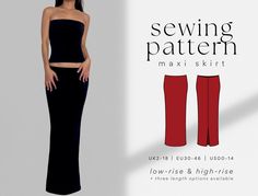 Digital PDF Sewing Pattern --  BLAKE Bodycon Maxi Skirt, Low-Waist & High-Waist, Size UK4-18 ⭐ This product is a digital product. No physical item or finished product will be sent to you. A ZIP file containing the sewing pattern and written instructions will be made available to download immediately after completing the purchase. ⭐ *As this product is digital, no returns or exchanges will be permitted.* 🍒 Difficulty Level: BEGINNER FRIENDLY  🍒 Your purchase includes: - Sewing Pattern with thre Maxi Skirt Sewing Pattern, Maxi Skirt Pattern, Bodycon Maxi Skirt, Lycra Dress, Skirt Sewing Pattern, Boat Neck Dress, Skirt Patterns Sewing, Stretch Skirt, Sewing Skirts