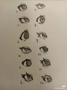 some type of eye chart drawn on paper