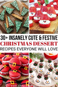 Christmas desserts Xmas Cookies Recipes, Christmas Treats To Make, New Years Eve Dessert, Christmas Desserts Party, Christmas Dessert Recipes, Christmas Tree Food, Christmas Recipes Easy, Christmas Baking Recipes, Holiday Eating