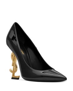 Saint Laurent Opyum Pumps in Patent Leather Saint Laurent Pearl Heels, Opyum Ysl Shoes, Ysl Opyum Pumps, Ysl Opyum Heel, Designer Patent Leather Slip-on Heels, Patent Leather Shoes, Patent Leather, Leather Shoes, Saint Laurent