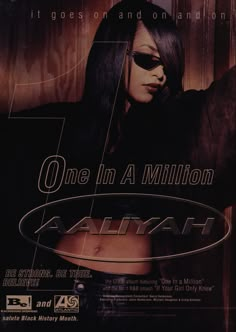 the poster for kalliyah's one in a million album is shown here