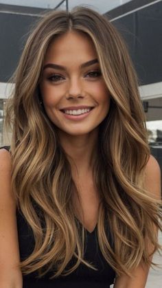 Sunkissed Money Piece, Balayage Without Money Piece, Bronde Caramel Balayage, Bronde Haircolor Brunettes Summer, Dark Spring Hair, Pecan Sandie Hair Color, Fall Light Brown Hair, Light Brown With Caramel Highlights, Light Brown Caramel Hair