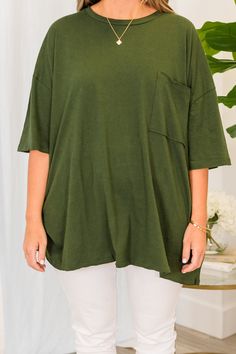 Embrace comfort and style effortlessly with this top! This army green versatile top is perfect for a casual day out on the town, and can be easily paired with skinnies or leggings! The raw hemlines adds a touch of uniqueness to your look! Get ready to feel comfortable and confident in this top! 100% Cotton Green Stretch Plain Tops, Green Relaxed Fit Plain Top, Green Plain Tops For Spring, Trendy Green Tops For Everyday Wear, Green Tops For Loungewear In Fall, Green Top For Loungewear In Fall, Green Everyday Tops For Fall, Summer Khaki Tops For Layering, Spring Khaki Tops For Layering