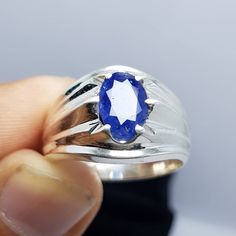 Watch Video here : https://youtu.be/KZKzJBWMH7A Natural Top Quality Royal Blue Ceylon Sri Lanka Beautiful Sapphire ring Best price ever, Limited time offer New elegant ring design. Sapphire band Men and Women unisex sapphire band in pure 925 Sterling silver High quality natural sapphire premium Silver Ring size 9 US Resize able Sapphire weight 2 Ct+ Contact me in case of any question about the item Thanks Blue Sapphire Ring With Round Stone, Sapphire Signet Ring For Promise, Oval Tanzanite Blue Rings, Blue Topaz Gemstone Signet Ring, Blue Oval Signet Promise Ring, Blue Oval Signet Ring For Promise, Blue Sapphire Birthstone Ring With Round Stone, Blue Signet Ring With Center Stone For Anniversary, Blue Signet Ring With Birthstone For Anniversary