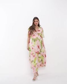 Maternity by Hope & Ivy Maternity Dress the part Wrap front Short sleeves Tie waist Regular fit Designed to fit you from bump to baby Column Skirt, Wrap Maxi Dress, Maternity Lingerie, Nursing Clothes, Pregnancy Outfits, Pregnancy Maxi Dress, Nursing Dress, Pink Floral Print, Wrap Dress Floral