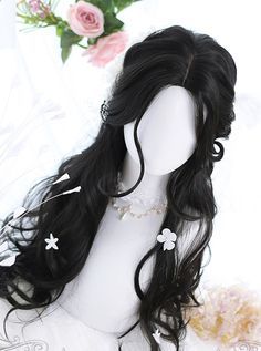 Pelo Anime, Human Hair Clip Ins, Long Black Hair, Relaxed Hair