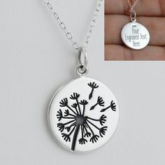 Sterling Silver Stamped Necklace For Birthday Gift, Sterling Silver Engraved Charm Necklaces For Birthday Gift, Silver Earrings Outfit, Dandelion Necklace, St Michael Pendant, Silver Jewelry Design, Mens Silver Rings, Jewelry Outfit, 925 Silver Jewelry