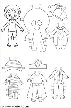 the paper doll is cut out and ready to be made