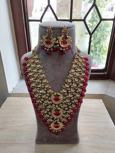 A Gift for someone most adorable for you. Earrings made of brass. Suitable for all kind of outfits like lehenga, dresses, sarees . Necklace : 1 Gold Kundan Necklace, Sabyasachi Jewelry, Sabyasachi Jewellery, Fancy Jewellery Designs, Kundan Necklace, Bollywood Jewelry, Kundan Necklaces, Fancy Jewellery, Of Outfits