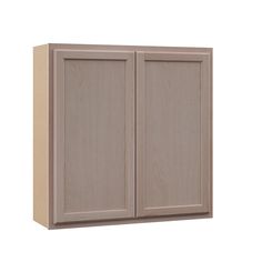 a cabinet with two doors and one door open