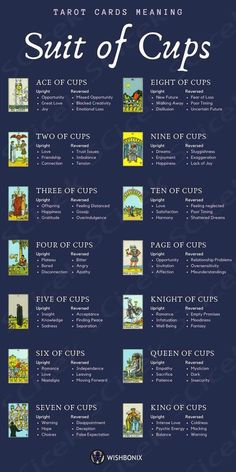 the tarot cards meaning suit of cups