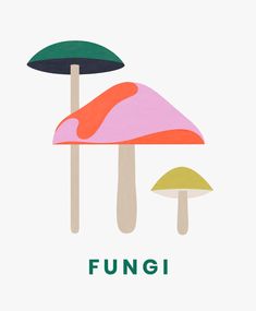 an image of mushrooms with the word fun on it