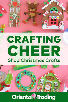 the cover of crafting cheer shop christmas crafts