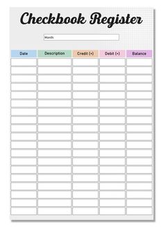 a printable checkbook register is shown