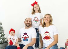 "Personalized Cute Santa Claus Shirt, Christmas Santa Family T Shirt, Christmas Vacation, Gifts For Christmas, Christmas Is My Favorite ---How To Order --- 1-) Please, check and review all photos 2-) Choose your t-shirt size and color 3-) Write your preferences in personalization box 4-) Click add to cart. You can go back to add more product 5-)Click \"Proceed to check out\" 6-)When you check out, you can add a note to seller for any request SIZE AND COLORS: For sizing details and color options, Red Christmas Top For Family Occasions, Family Matching White Tops For Christmas, White Family Matching Holiday Tops, Family Matching White Tops For Holiday, White Family Matching Tops For Holidays, Family Matching White Holiday Tops, Family Matching White Christmas Tops, Custom Print Christmas T-shirt, White Family Matching T-shirt For Holidays