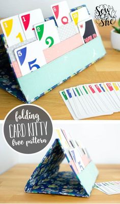 the fold card kit is made out of paper and has several cards attached to it