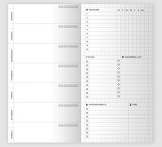 an open planner with lines and numbers on it