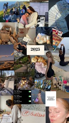 a collage of photos with people in the background and text that reads, 2020