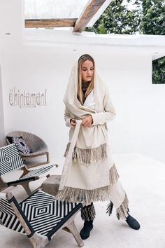 Alma Libra Linen and Silk Cream Boho Сoat is a gorgeous masterpiece from our new collection. It is made of thick raw natural linen with luxurious natural silk lining. Coat For Women