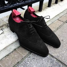 Suede Shoes Men, Quality Leather Boots, Black Suede Shoes, Wingtip Shoes, Custom Design Shoes, Suede Oxfords, Black Dress Shoes, Brogue Shoes, Formal Shoes For Men