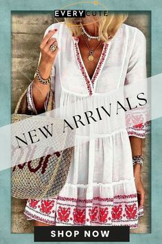 Bohemian Print Lace V-neck Dress Bohemian Print, V Neck Dress, Women's Fashion Dresses, Neck Dress, Fashion Dresses, V Neck, Lace