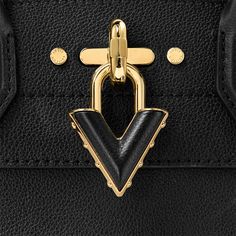 LOUIS VUITTON® - Steamer Pm - Black High-end Black Shoulder Bag With Lock, Luxury Top Handle Shoulder Bag With Lock, Luxury Bag With Top Handle And Lock, Luxury Gold Shoulder Bag With Lock, Modern Gold Bag With Lock, Luxury Shoulder Bag With Lock For Business, Designer Gold Bag With Lock, Designer Bags With Lock For Everyday Luxury, Modern Black Shoulder Bag With Lock