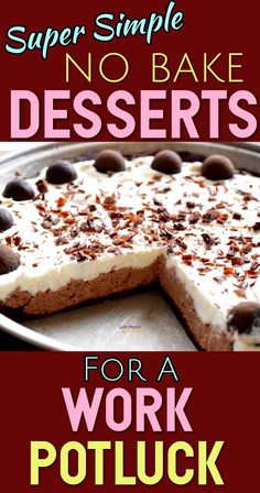 no bake desserts for a work potluck