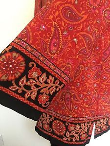 Sag Harbor Women Blouse L Paisley Designer Fashion Red Boho Chic | eBay Traditional Red Blouse For Vacation, Summer Red Blouse With Paisley Print, Red Bohemian Tops With Paisley Print, Red Bohemian Blouse With Paisley Print, Bohemian Red Graphic Print Tops, Casual Red Paisley Print Top, Red Bohemian Paisley Print Tops, Bohemian Red Filigree Jewelry, Red Bohemian Shawl With Paisley Print