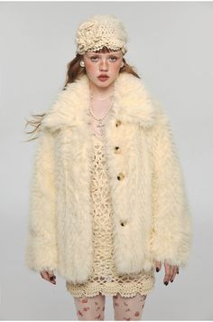 Plush Fleece Collar Faux Fur Loose Jacket - CHINASQUAD Loose Jacket, Faux Fur, Thing 1, Sleeve Length, Collar, How To Wear