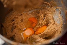 the batter has been mixed in with carrots