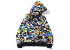 Luxury Hooded Sweatshirt For Fall, Luxury Hooded Fall Sweatshirt, Luxury Hooded Hoodie For Streetwear, Luxury Black Sweatshirt For Streetwear, Luxury Black Hoodie For Winter, Luxury Black Hoodie For Fall, Luxury Black Hoodie With Double-lined Hood, Luxury Black Sweatshirt For Fall, Black Bape Hoodie