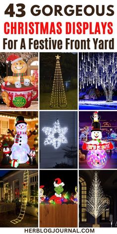 Christmas outdoor decorations for front yard Christmas Outdoor Decor Ideas, Diy Lighting Ideas, Door Accents, Christmas Outdoor Decor, Outdoor Decor Ideas, Christmas Displays, Magical Winter, Easy Christmas Decorations, Yard Decorations