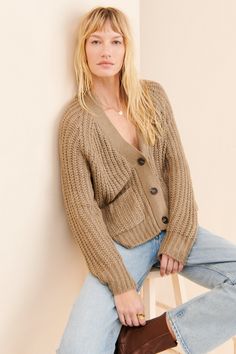 Rent Chunky Knit Cardigan from Nuuly. Pick 6 items for $98/month. Free shipping + returns. Knitted Outerwear For Everyday In Fall, Everyday Soft Knit Cardigan, Everyday Fall Knit Sweater Coat, Everyday Knit Sweater Coat For Fall, Everyday Brown Soft Knit Cardigan, Chunky Knit V-neck Sweater Coat For Fall, Textured Knit Fall Outerwear For Everyday, Brown Fall Cardigan, Chunky Knit Everyday Cardigan