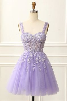 V-neck Short Lace up Cocktail Dress Appliques Homecoming Dresses Purple V-neck Homecoming Dress, Purple Knee-length Prom Dress, V-neck Homecoming Dress, Purple Mini Dress With Sweetheart Neckline For Wedding, V-neck Mini Dress For Banquet During Prom Season, V-neck Mini Dress For Prom Season Banquet, Purple V-neck Dress For Homecoming, Purple V-neck Mini Dress For Prom, Applique Dress