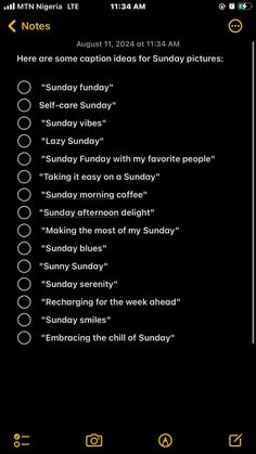 an iphone screen showing the daily schedule for sunday