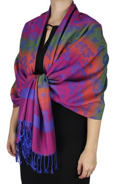 Brand: Peach Couture Features: Bright and tropical Feathers stand out beautifully on these pashmina wrap scarves Extremely soft and silky for a luxurious look and feel. Features a rainbow fringe at each end of the scarf.For a fun and exciting addition to your closet. Product Dimensions (IN): 27" X 72" Details: New by Peach Couture (Peach Couture a registered Trademark). All over Rainbow colored Tropical Themed Pashmina with a 2" fringe trim on both ends, this timeless scarf wrap is the best way Rainbow Fringe, Paisley Shawl, Pashmina Wrap, Leopard Print Scarf, Wrap Shawl, Summer Scarves, Shawl Scarf, Pashmina Shawl, Pashmina Scarf