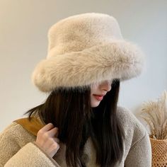 Find ideas๏ฟฝand inspiration for Women Bucket Hat Cap Faux Fur Fluffy Plush Russian Cossack Ski Winter Warm, Womens Accessories Bucket Hat Outfit, Fluffy Bucket Hat, Winter Fur Hat, Princess Hat, Fur Bucket Hat, Bucket Hat Women, Wide Brim Hats, Brim Hats, Fancy Hats