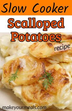 this is an easy recipe for scalloped potatoes that you can make in the slow cooker