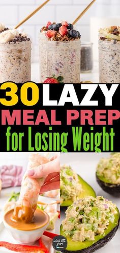 Simple and healthy weight loss meals you can prep for the week! You'll love these high protein meal prep recipes for dinner lunch and breakfast. Losing Weight Lunch Ideas, Healthy Losing Weight Food, Healthy Eating Meal Plan Easy, Healthier Meal Ideas, Bulk Healthy Meals, Diet Meals For A Week, Easy Dinner Meal Prep For The Week, Night Shift Meal Prep Healthy Recipes, Simple Low Calorie Lunch