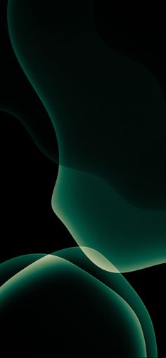 an abstract black and green background with curves