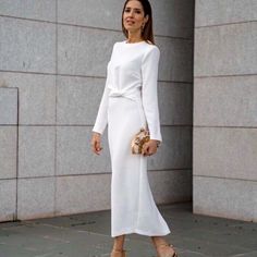 Zara Oyster White Small Size Midi Dress. New With Tag. Zara White Dress, Oyster White, Zara White, Zara Dresses, Colorful Dresses, White Dress, Color White, Midi Dress, Zara